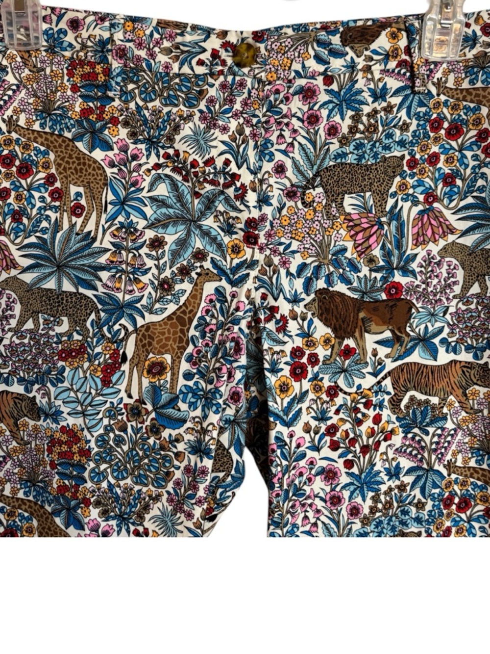 FUN!! Talbots Relaxed Chino Animal Print Pants SIZE: 10 #10 - Picture 2 of 11